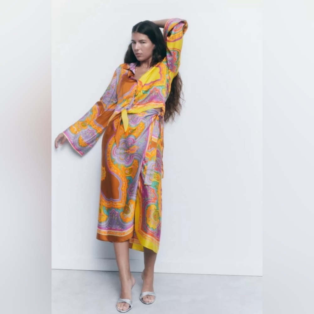 Zara Multicolor Patterned skirt - Picture 4 of 16